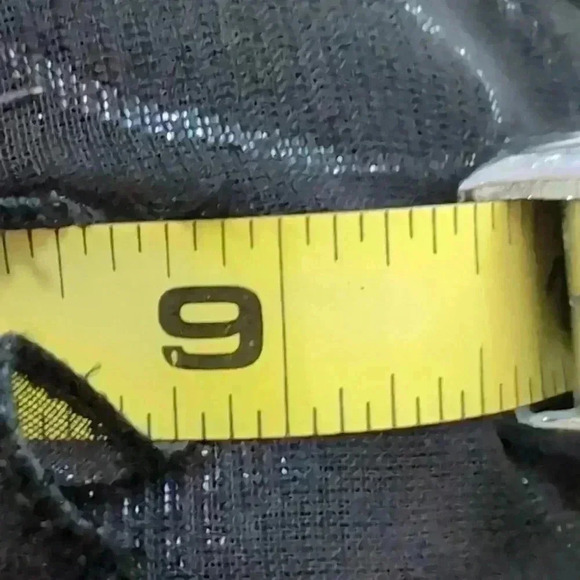 Black Cheetah Print Scarf Sparkle Black velvet on mesh 60 x 9 in - Picture 4 of 5